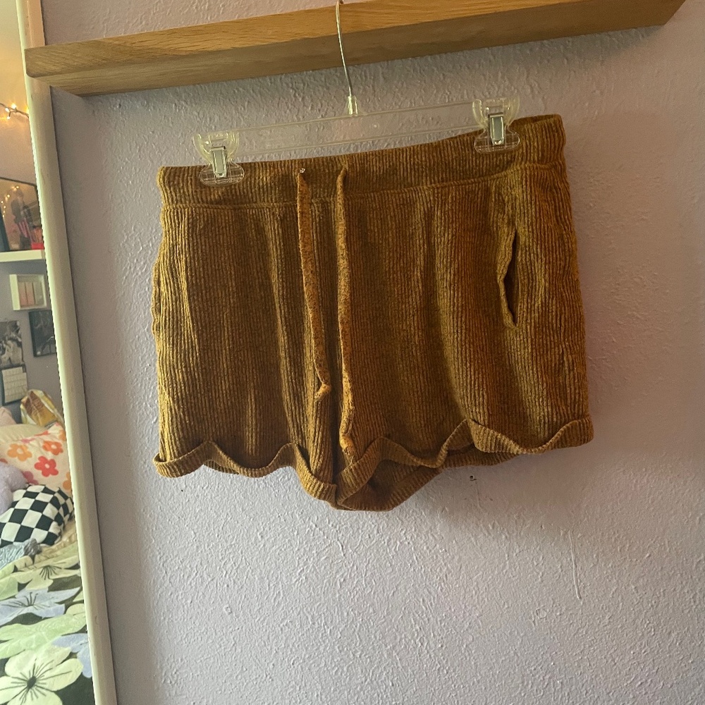 SO Drawstring Lounge Shorts, Brown/Tan, Size L